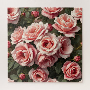 Puzzle Jardin de roses roses à motif rose humeur