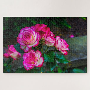 Puzzle Jardin de roses rouges