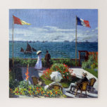Puzzle Jardin de Sainte-Adresse par Claude Monet<br><div class="desc">Jardin à Sainte-Adresse de Claude Monet. Visitez mon magasin pour un design plus intéressant et plus de choix de couleurs => zazzle.com/colorfulworld*</div>