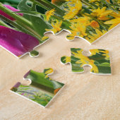 Puzzle Jardin de tulipes colorées (Côté)