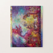 PUZZLE JARDIN DES OMBRES PERDUES, DRAGON ROUGE VOLANT (Vertical)