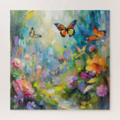 Puzzle Jardin des papillons Peinture Abstraite moderne (Vertical)