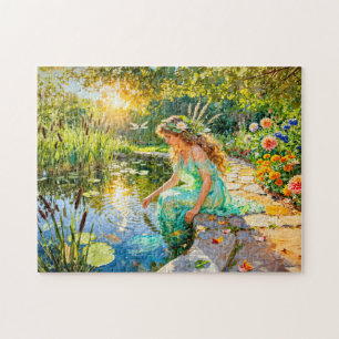 Puzzle Jardin d'étang de la déesse grecque Naïade