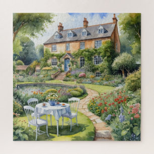 Puzzle Jardin d'été de fleurs de maison de campagne angla