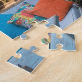 Puzzle Jardin d'un restaurant à Alacati, Izmir, Turquie (Côté)