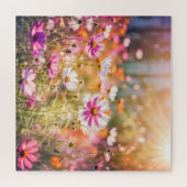 Puzzle Jardin Fleur Cosmos Rose (Horizontal)
