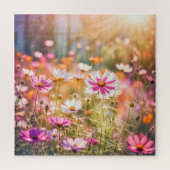 Puzzle Jardin Fleur Cosmos Rose (Vertical)