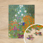 Puzzle Jardin fleuri | Gustav Klimt<br><div class="desc">Jardin aux fleurs (1905-1907) de l'artiste autrichien Gustav Klimt. La peinture d'art original est l'huile sur toile avec un paysage abstrait lumineux de fleurs colorées. Utilisez les outils de conception pour ajouter du texte personnalisé ou personnaliser l'image.</div>