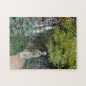 Puzzle Jardin, Hollyhocks Monet Art (Horizontal)