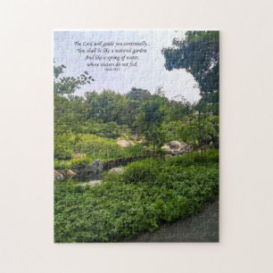 Puzzle Jardin japonais avec Isaïe 58:11