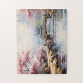 Puzzle Jardin japonais des cerisiers en fleurs (Vertical)