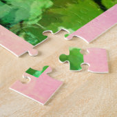 Puzzle Jardin Rose Abstrait Pastel customisé (Côté)