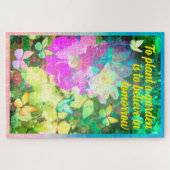 Puzzle Jardin Rose Abstrait Pastel customisé (Horizontal)