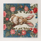 Puzzle Jardin Rose Brown Bunny (Horizontal)