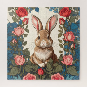 Puzzle Jardin Rose Brown Bunny