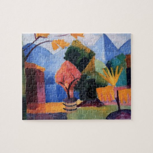 Puzzle Jardin sur le lac Thoune par August Macke, Art Vin (Horizontal)