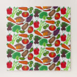Puzzle Jardin végétal Produire Légumes de marché écologiq<br><div class="desc">Design présente une illustration originale d'un assortiment de légumes frais du jardin : poivrons, asperges, pousses de bruxelles, carottes, tomates, aubergines, ignames, pommes de terre rousses, piments, betteraves, brocoli et jalapeños. Ce design végétarien est également disponible sur d'autres produits. Ne vois-tu pas ce que tu cherches ? Vous avez besoin...</div>