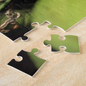 Puzzle Jardin vert mignon Anole Lizard Nature Faune (Côté)