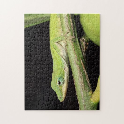 Puzzle Jardin vert mignon Anole Lizard Nature Faune (Vertical)