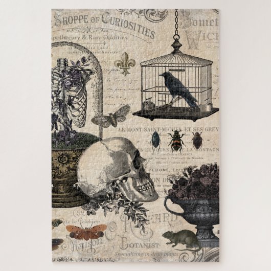 Puzzle Jardin vintage moderne de Halloween (Vertical)