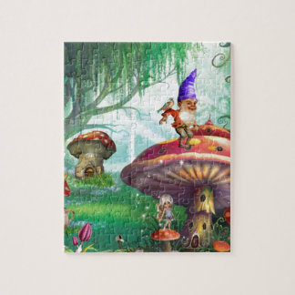 Puzzle Jardins de fleurs de champignons Gnomes enchantés