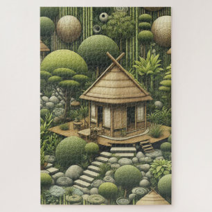 Puzzle Jardins et bâtiments écologiques en Harmonie