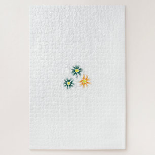 Puzzle Jaune banane, Vert Bleu foncé, décoratif