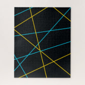 Puzzle Jaune, Bleu, cool, tendance, urbain, lignes modern (Vertical)
