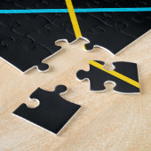 Puzzle Jaune, Bleu, cool, tendance, urbain, lignes modern (Côté)