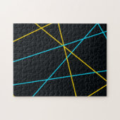 Puzzle Jaune, Bleu, cool, tendance, urbain, lignes modern (Horizontal)