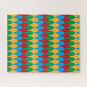 Puzzle Jaune Bleu Vert & Rouge Géométrique Coquilles (Horizontal)