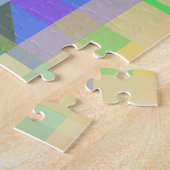 Puzzle Jaune bleu violet géométrique (Côté)