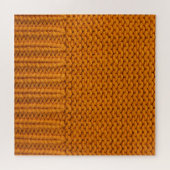 Puzzle Jaune clair : texture tricotée artisanale. (Horizontal)