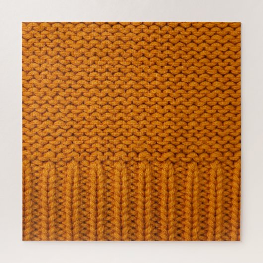 Puzzle Jaune clair : texture tricotée artisanale. (Vertical)