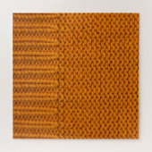 Puzzle Jaune clair : texture tricotée artisanale. (Horizontal)