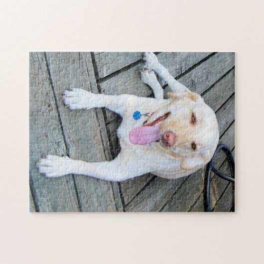 Puzzle jaune de Labrador (Horizontal)