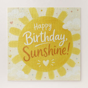 Puzzle Jaune Ensoleillé Joyeux Anniversaire