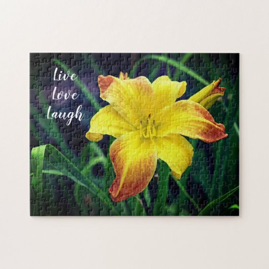 Puzzle Jaune et orange Daylily Motivational (Horizontal)