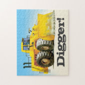 Puzzle jaune fait sur commande de bêcheur de la (Vertical)