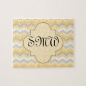 Puzzle Jaune/Gris Chevron Zigzag (Horizontal)