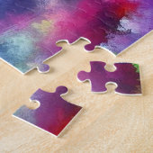 Puzzle Jaune moderne bleu rouge AI Généré Paysage (Côté)