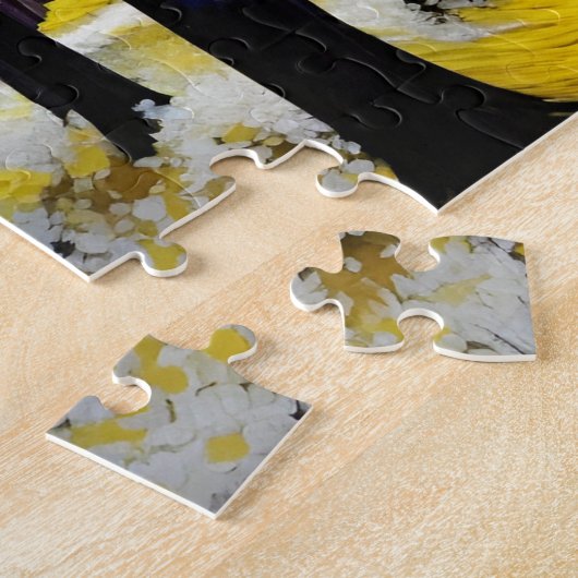 Puzzle Jaune moderne violet bleu brillant Forêt vive (Côté)