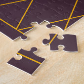 Puzzle Jaune, violet, simple, graphique géométrique moder (Côté)