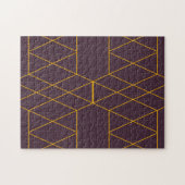 Puzzle Jaune, violet, simple, graphique géométrique moder (Horizontal)