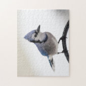 Puzzle Jay bleu en hiver (Vertical)