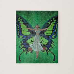 Puzzle Jazz Age Showgirl Flapper portant des ailes papill