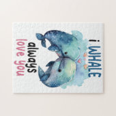 Puzzle Je baleine toujours t'aime plaisir Valentine pun (Horizontal)