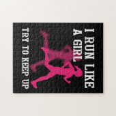 Puzzle Je cours comme une fille essayer de continuer (Horizontal)