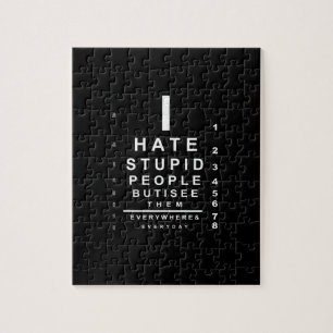 Puzzle Je déteste les idiots