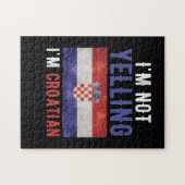 Puzzle Je ne hurle pas Je suis Croate Croate Drapeau (Horizontal)